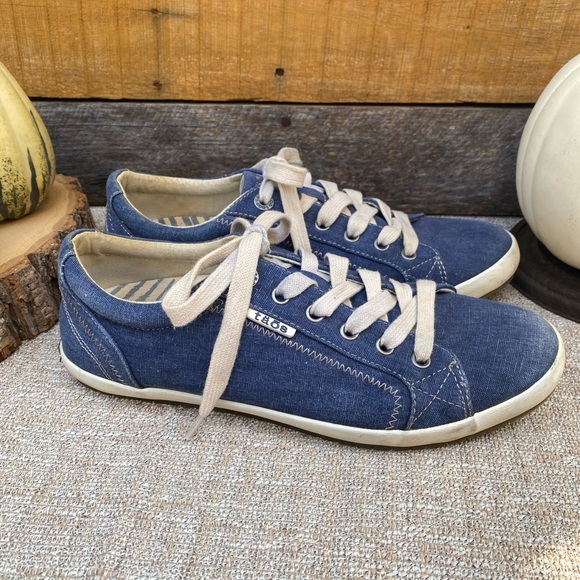 täōs blue wash canvas women’s sneakers size 9.5 EU 40 Taos footwear - Picture 8 of 15